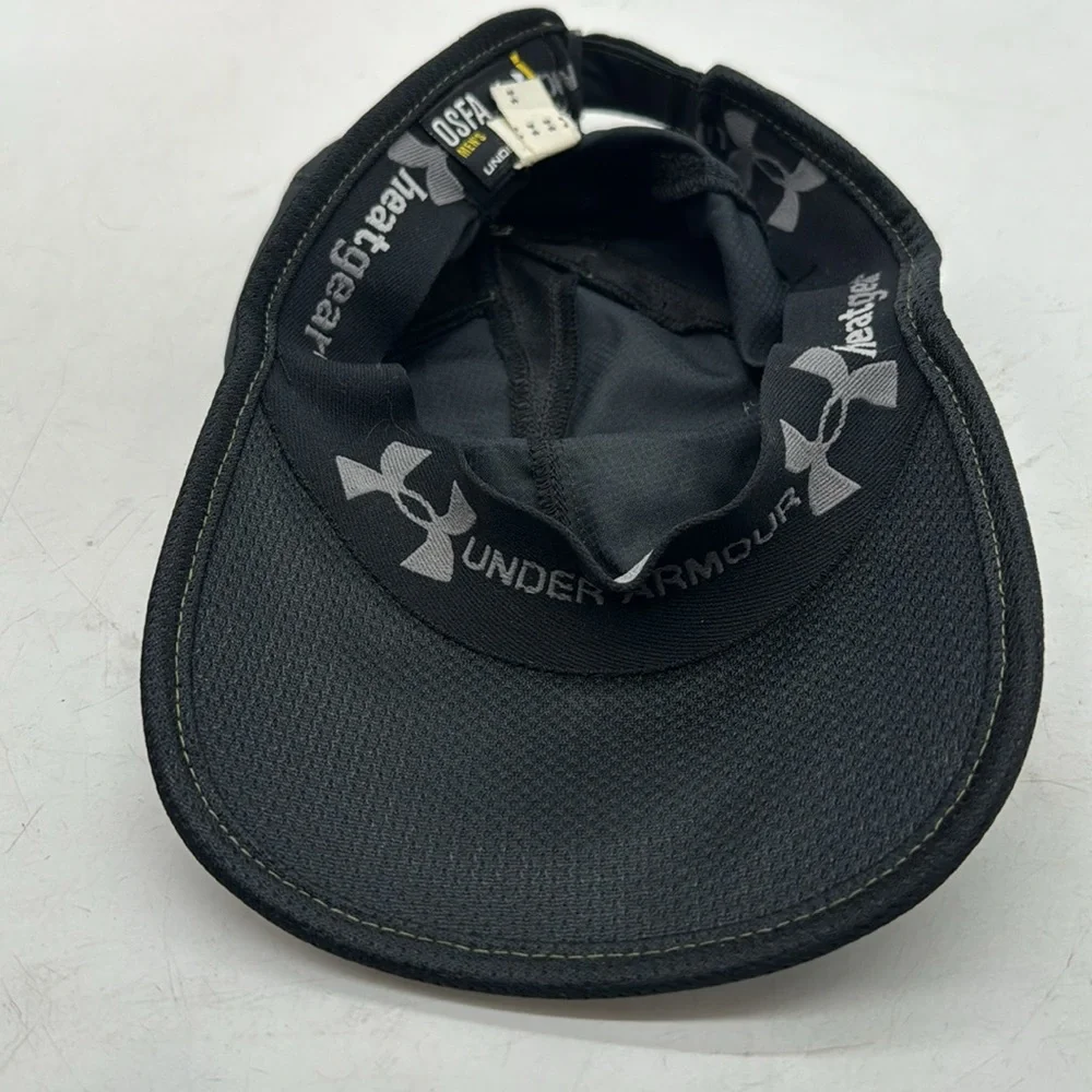 Under Armour Black Baesball Cap Hat with Gray Logo HT5314E
